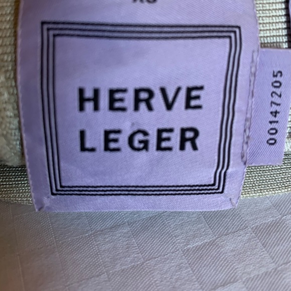 Herve Leger Gold Vdara Metallic Stretch Skirt - Picture 4 of 10